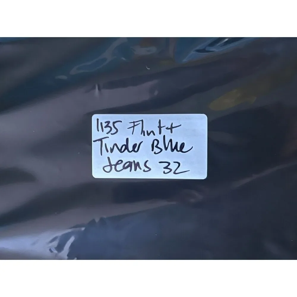 FLINT & TINDER Blue Slim Fit Denim Pants Jeans Trousers   Mens Size 32